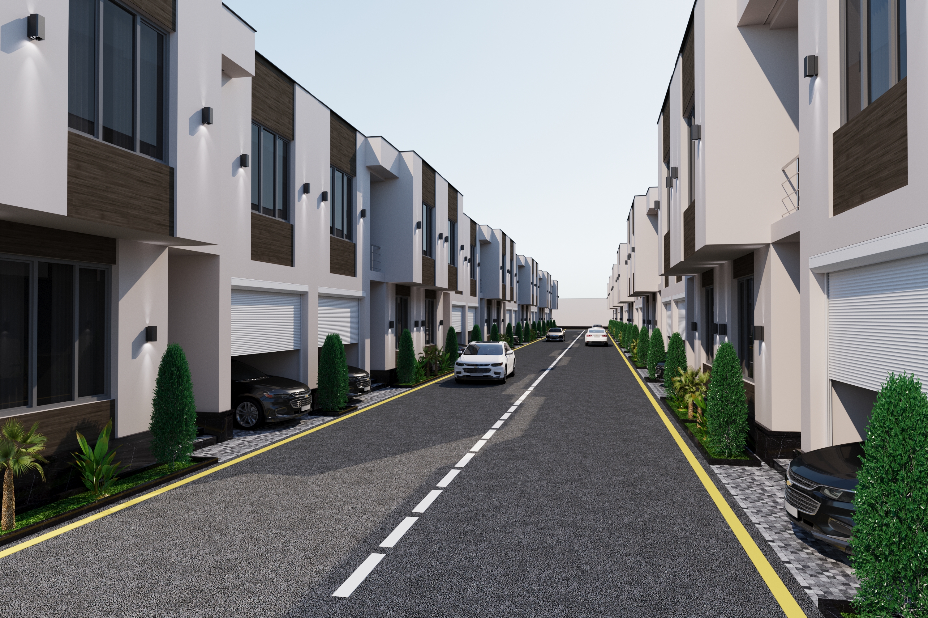 Линия коттеджей