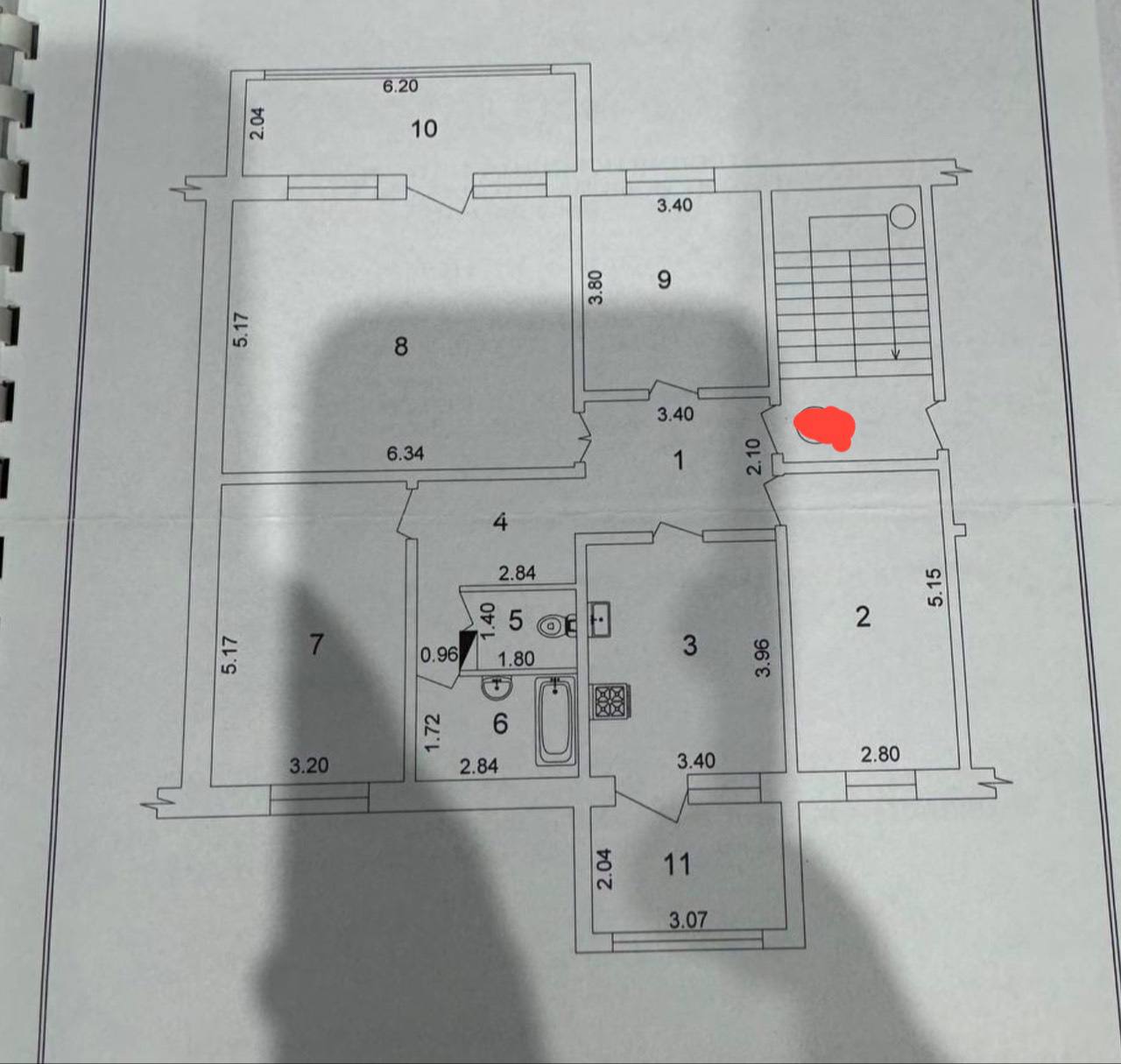 Просторная 4-комнатная квартира с банковской планировкой на улице Нукусская