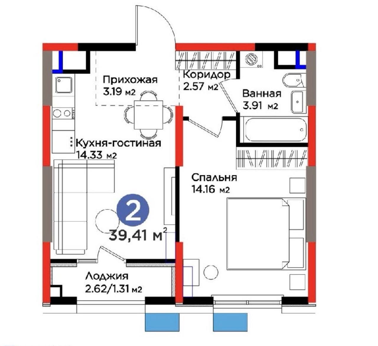 Евро 2-ка в ЖК Bi Sado Comfort в Яшнабадском р-не