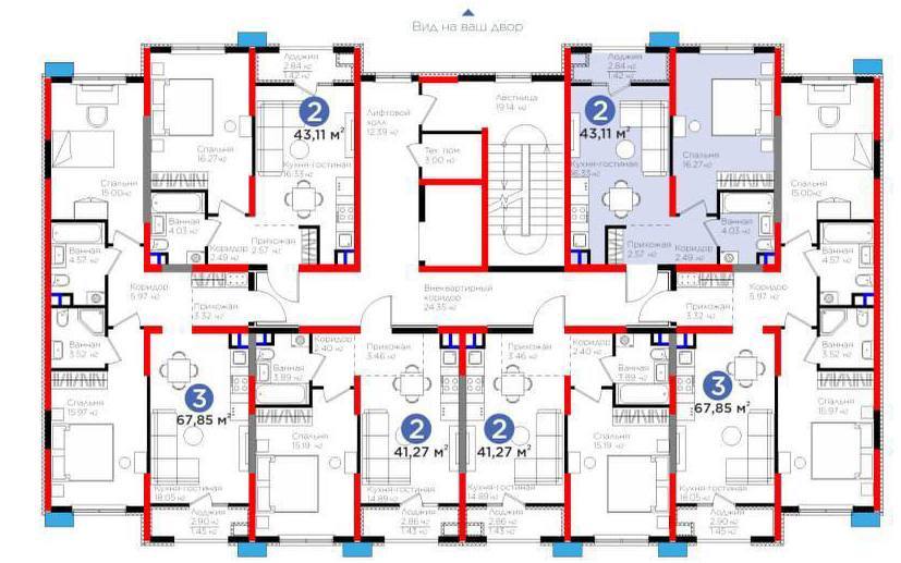 2х ком. квартира в новостройке BI Sado Business