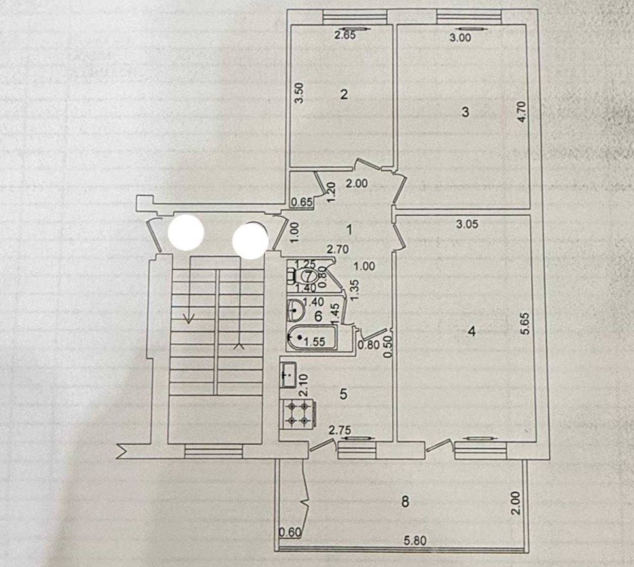 3х комнатная на Ц6