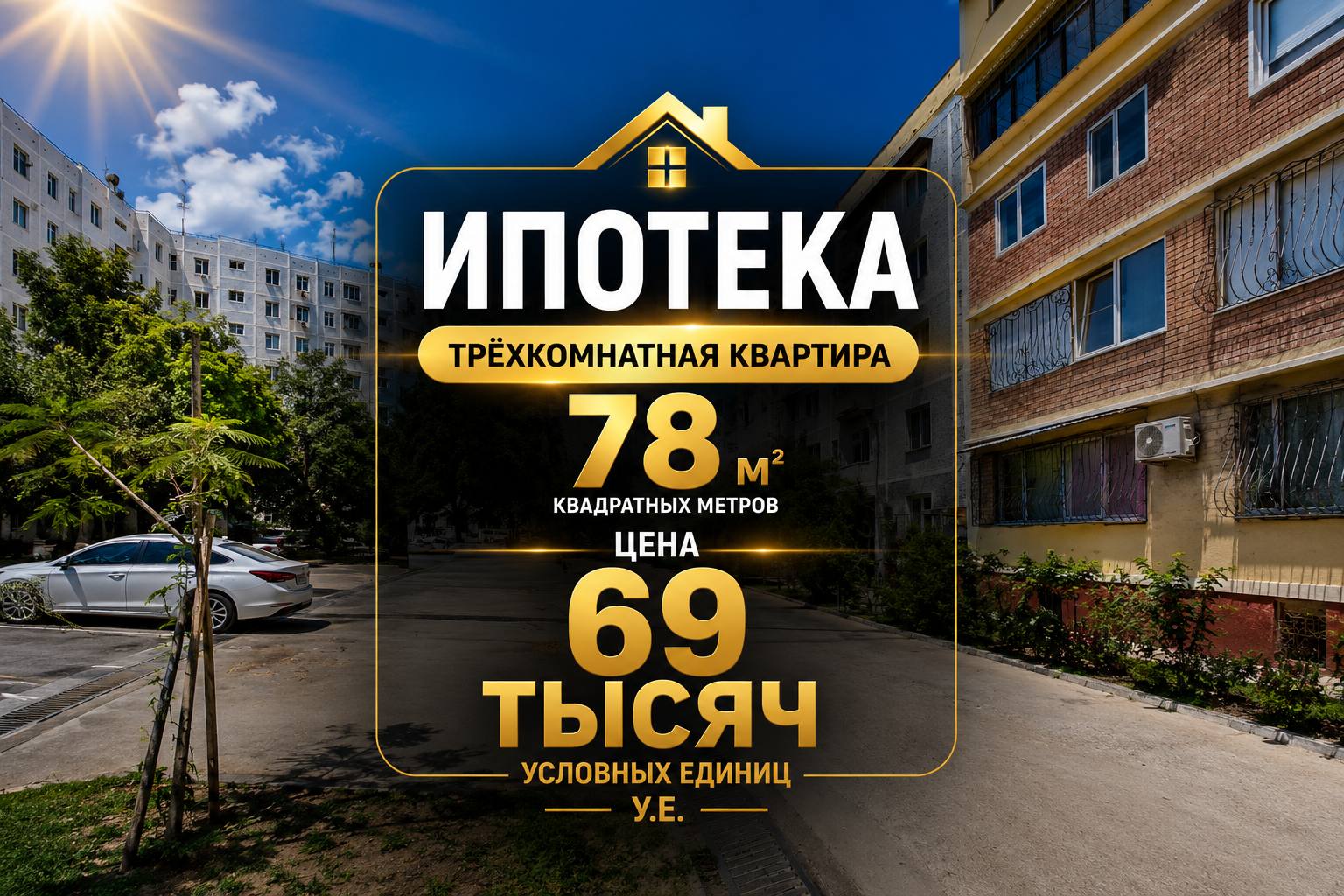Продается просторная 3-комнатная квартира 78 м² в Тузеле-2, Яшнабадский район — возможна покупка в ипотеку
