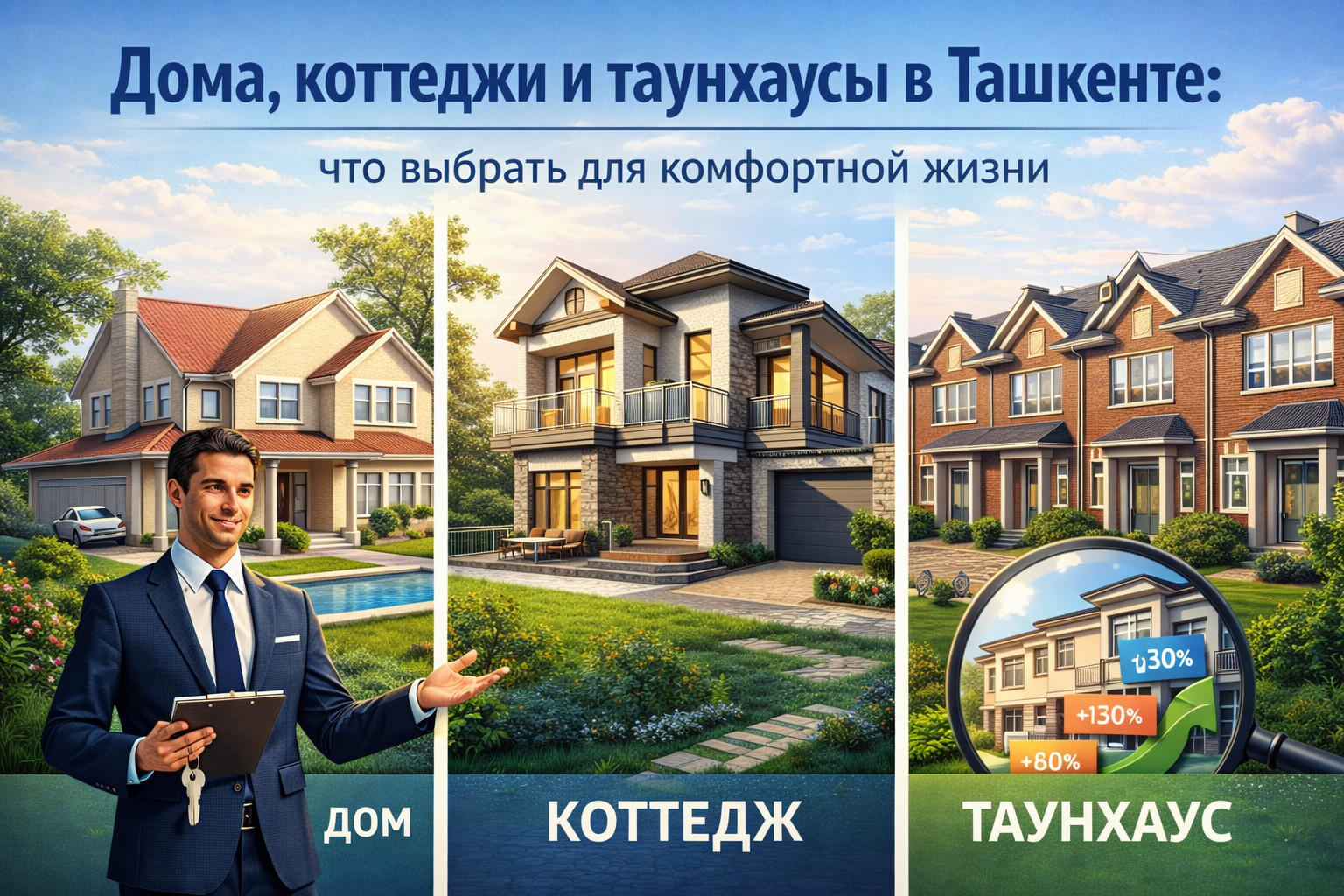 Дома, коттеджи и таунхаусы в Ташкенте: что выбрать для комфортной жизни