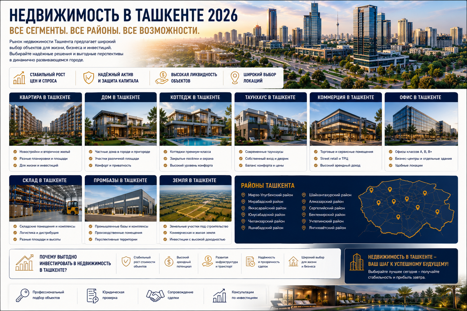 Недвижимость в Ташкенте 2026: как выбрать объект, который сохранит и приумножит капитал