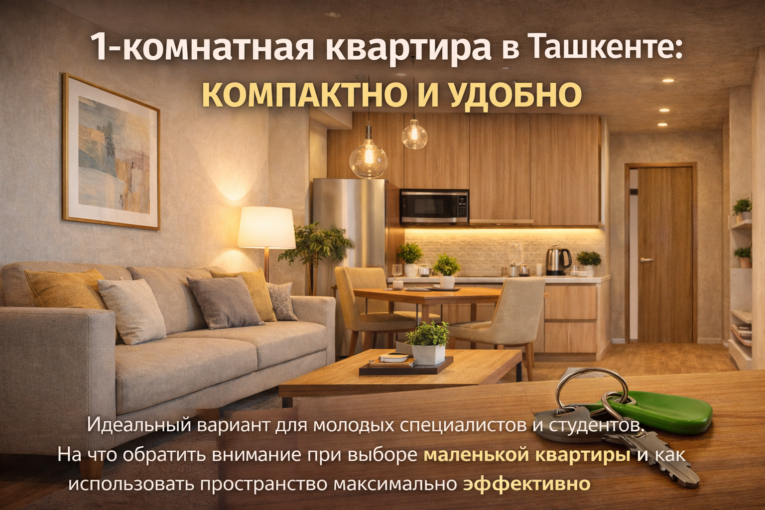 1-комнатная квартира в Ташкенте: компактно и удобно