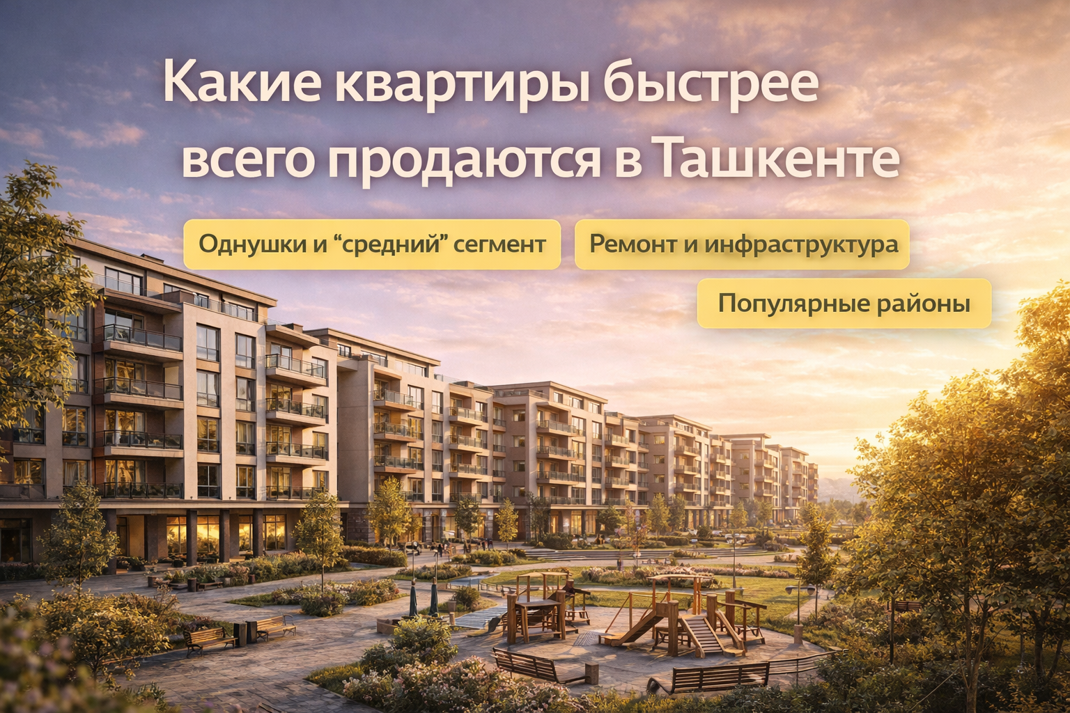 Какие квартиры быстрее всего продаются в Ташкенте